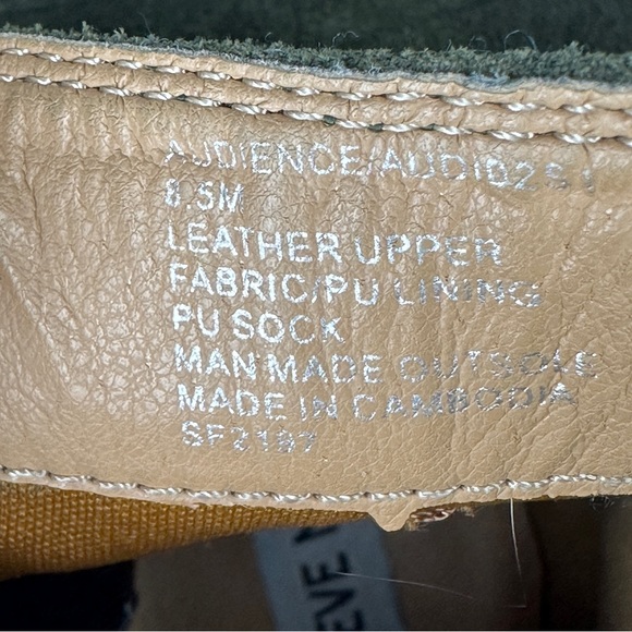 Steve Madden Audience Olive Boot 8.5 Croc Embossed Suede Block Heel Pointy Toe - Picture 10 of 11